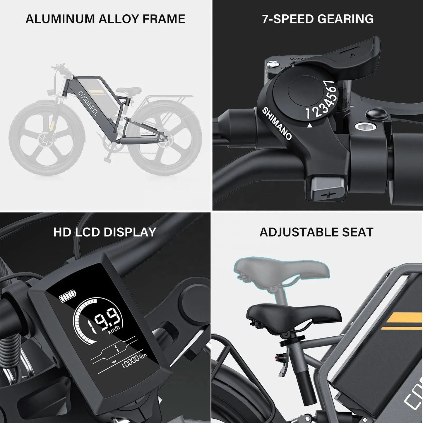 COSWHEEL T26 E-Bike Fahrräder 750W 1500W 25Ah E-Mountainbike mit großer Reichweite Fabrikpreis CE Günstiger Preis Anderes E-Bike