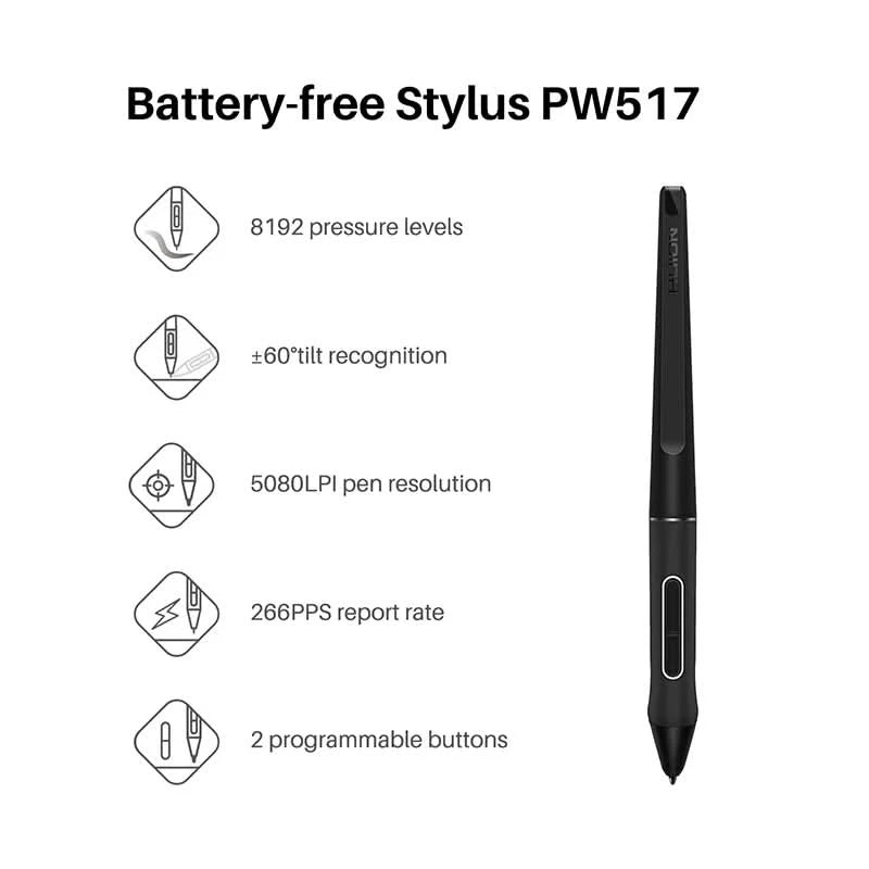 HUION Kamvas 22 Grafiktablett Stift-Display 21,5 Zoll blendfreier Bildschirm 120% sRGB Windows Mac und Android Gerät