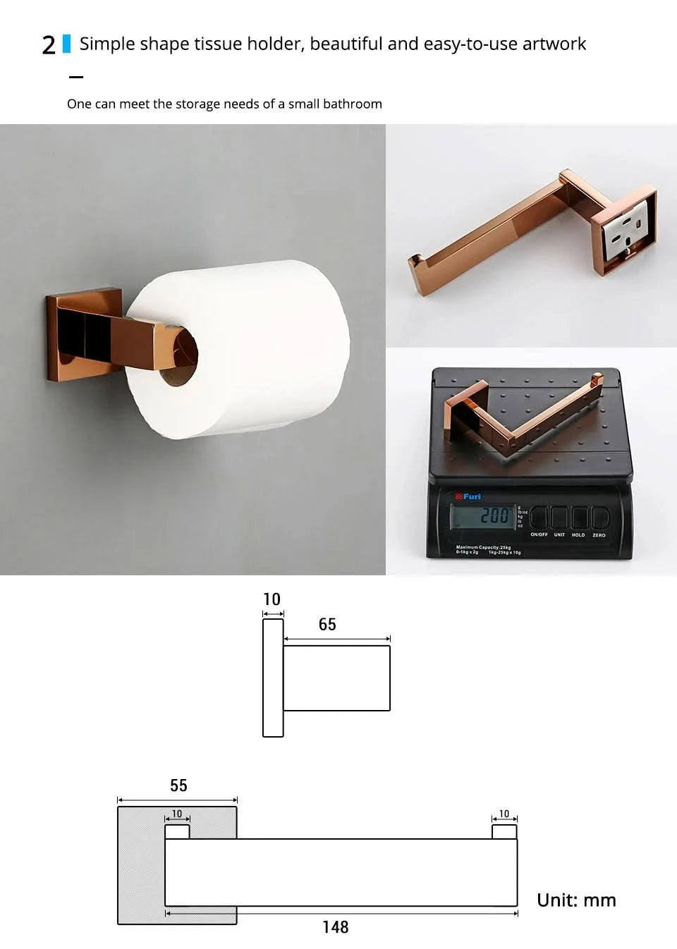 Rose Gold Bathroom Accessories Set Wall Mount Shelf Toilet Bath Hardware Paper Holder Towel Bar Rack Rail Rod Robe Hook Hanger