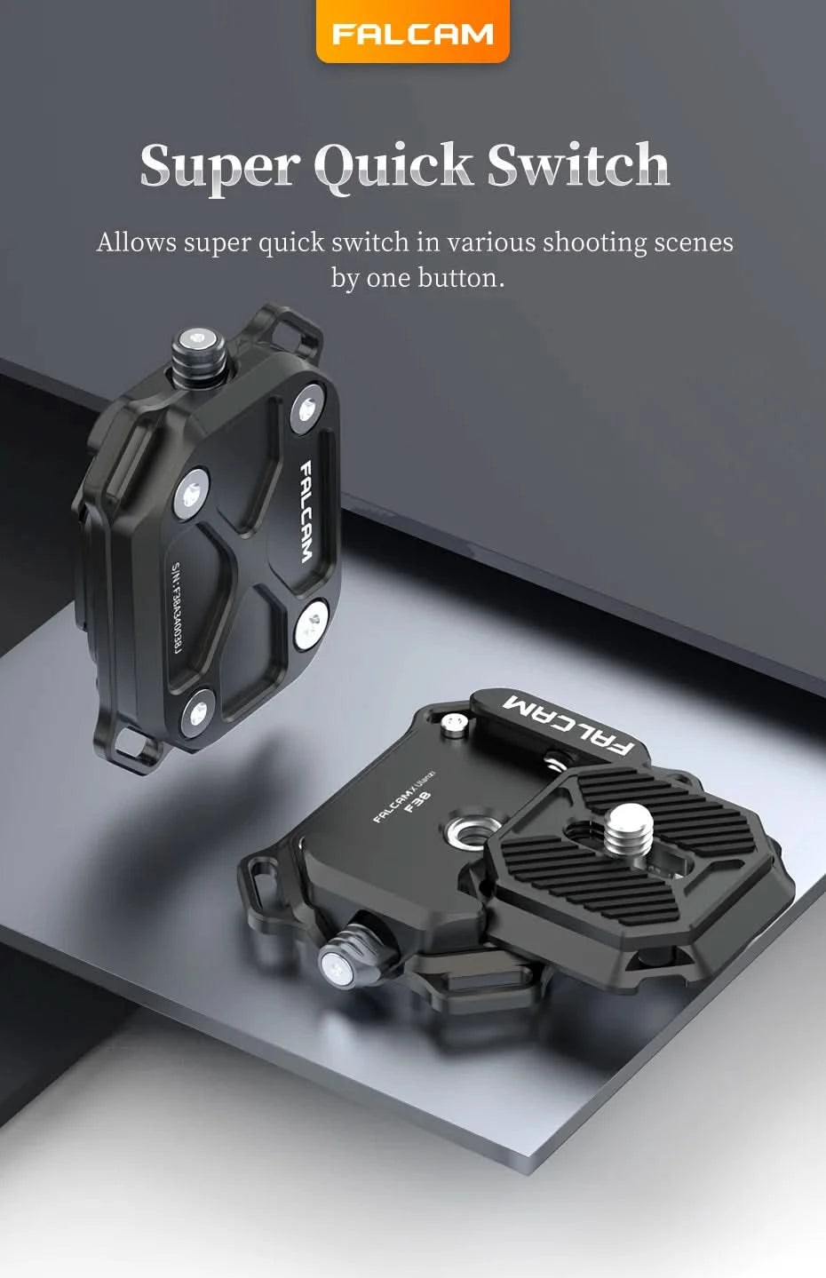 Ulanzi FALCAM F38 Universal Arca-Swiss Schnellwechselsystem Platte Klemme Schnellwechsel-Set für DSLR-Kamera Gimbal Stativ