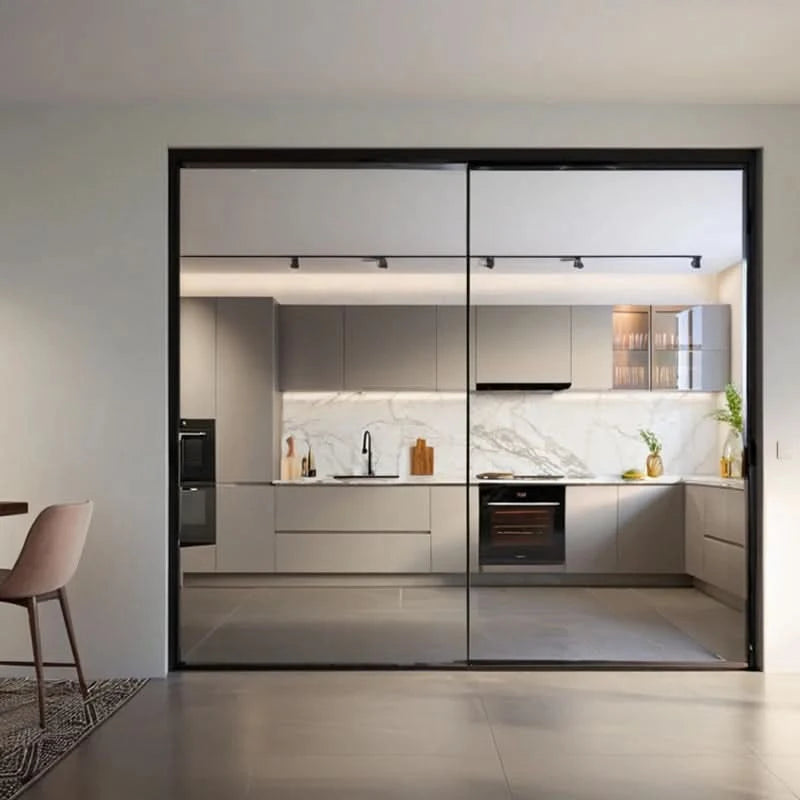 Moderne automatische, geräuschlose, elektrische Schiebetüreinheit mit Magnetfederung für Haushalt, Induktions-Türschiene, Smart Electric Apartment