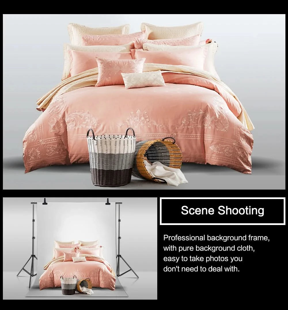SH Fotohintergrund-Stativ-Hintergrundsystem-Set mit Tragetasche für Musselin-Fotostudio