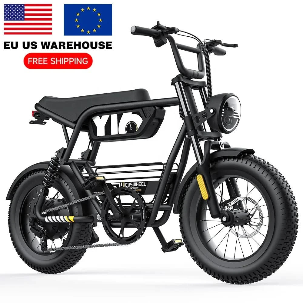 US-Lager Elektro-Hybridfahrrad, günstiges schnelles E-Bike, Fat-Bike-Mountainbike zu verkaufen, Stahl, 48V 15 Ah Hecknabenmotor