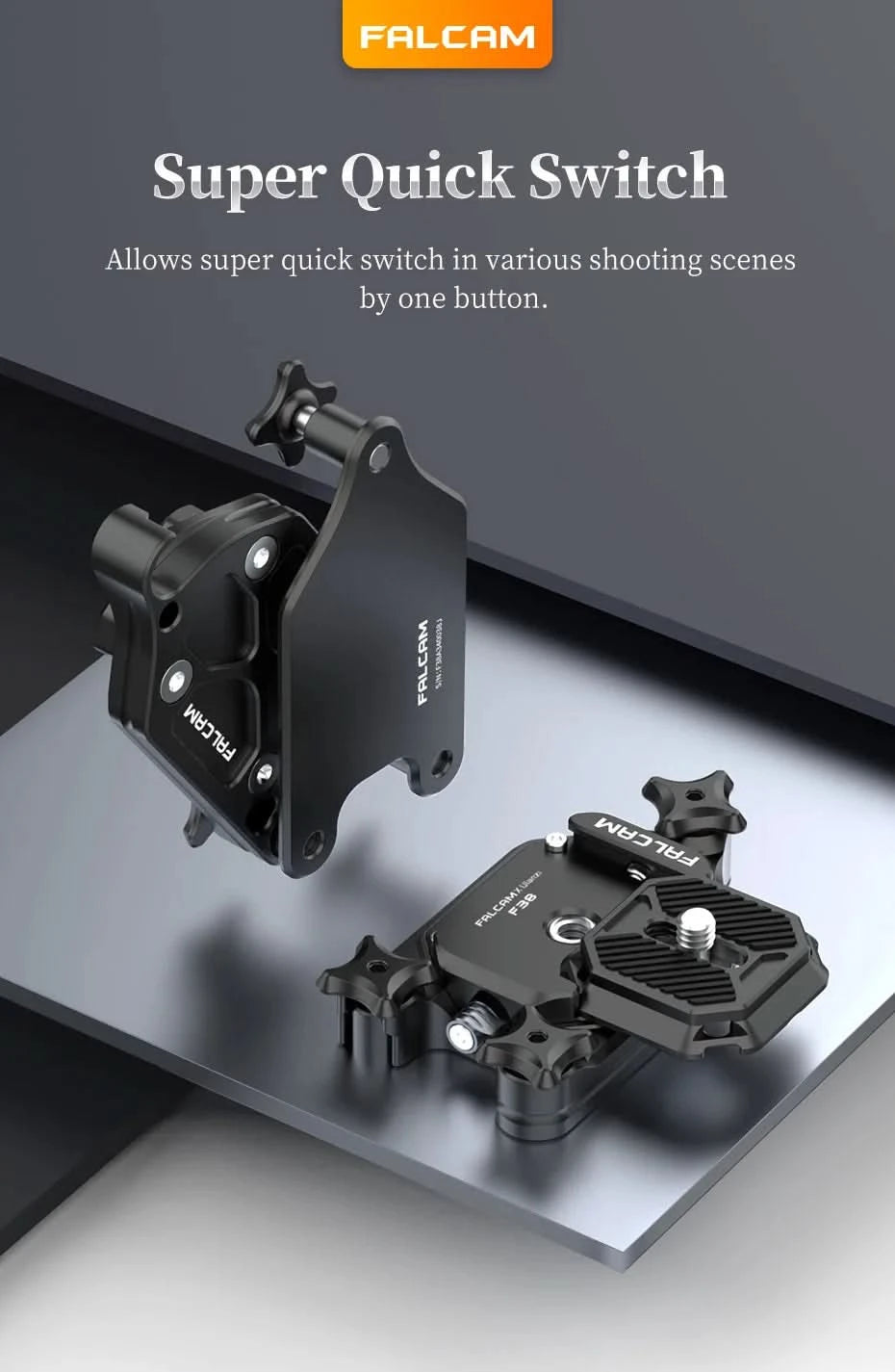 Ulanzi FALCAM F38 Universal Arca-Swiss Schnellwechselsystem Platte Klemme Schnellwechsel-Set für DSLR-Kamera Gimbal Stativ