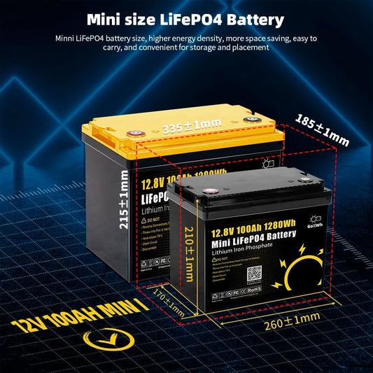 Customized OEM ODM Logo 12V 24V 100Ah 200Ah Lifepo4 BYD 12.8V 25.6V Lithium Iron Phosphate Camping Car RV Solar Storage Battery