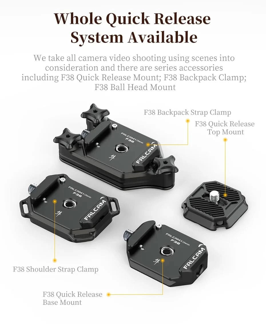 Ulanzi FALCAM F38 Universal Arca-Swiss Schnellwechselsystem Platte Klemme Schnellwechsel-Set für DSLR-Kamera Gimbal Stativ