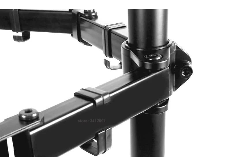 D-MOUNT MS02 9.9kg each head Full Motion 360 rotate Dual 10"-27" Monitor desktop holder stand long Mount Arm clamp and grommet