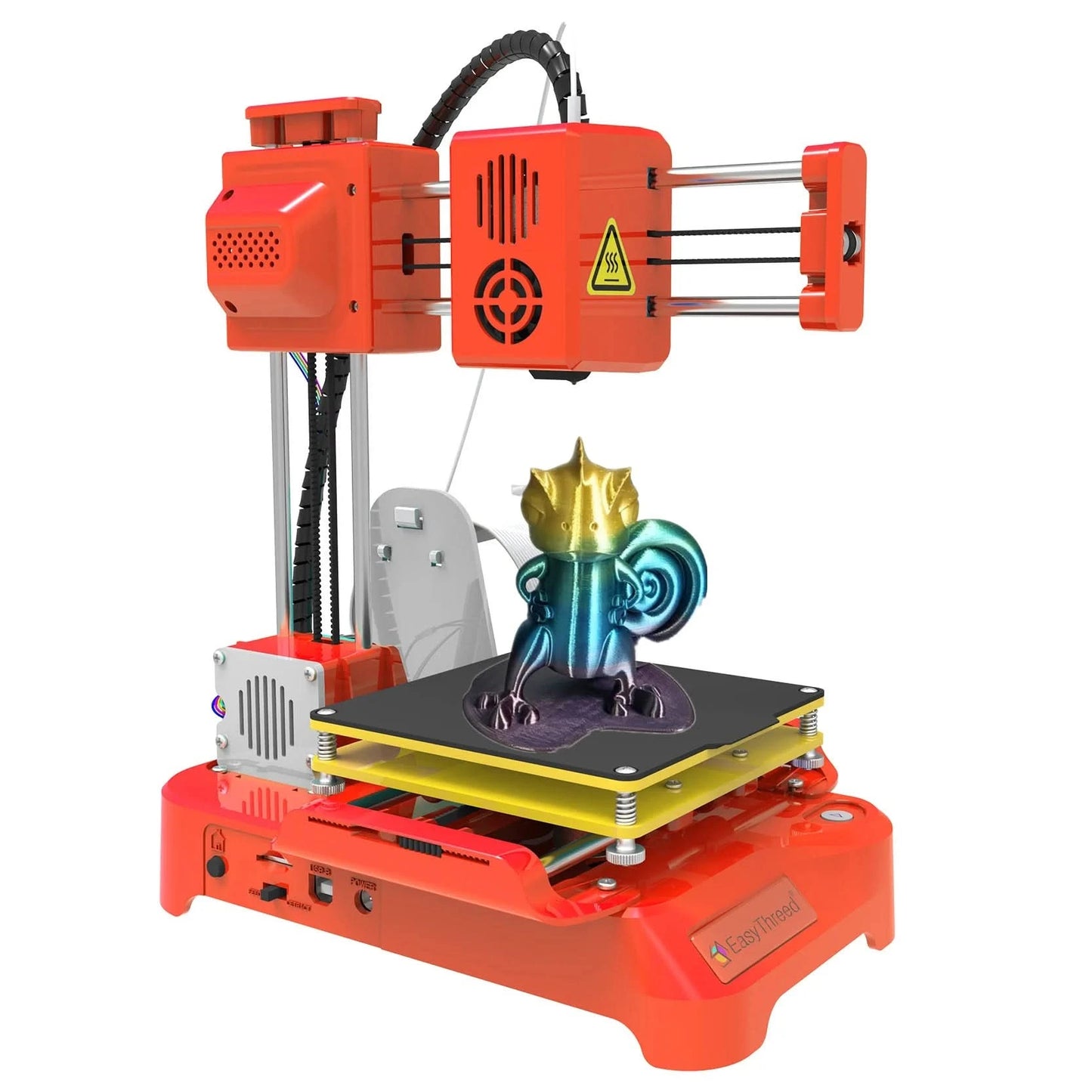 EasyThreed K7 3D Mini Drucker 100x100x100mm, unbeheiztes Druckbett, One-Key-Druck mit TF-Karte, PLA-Filament, einfacher kleiner Drucker
