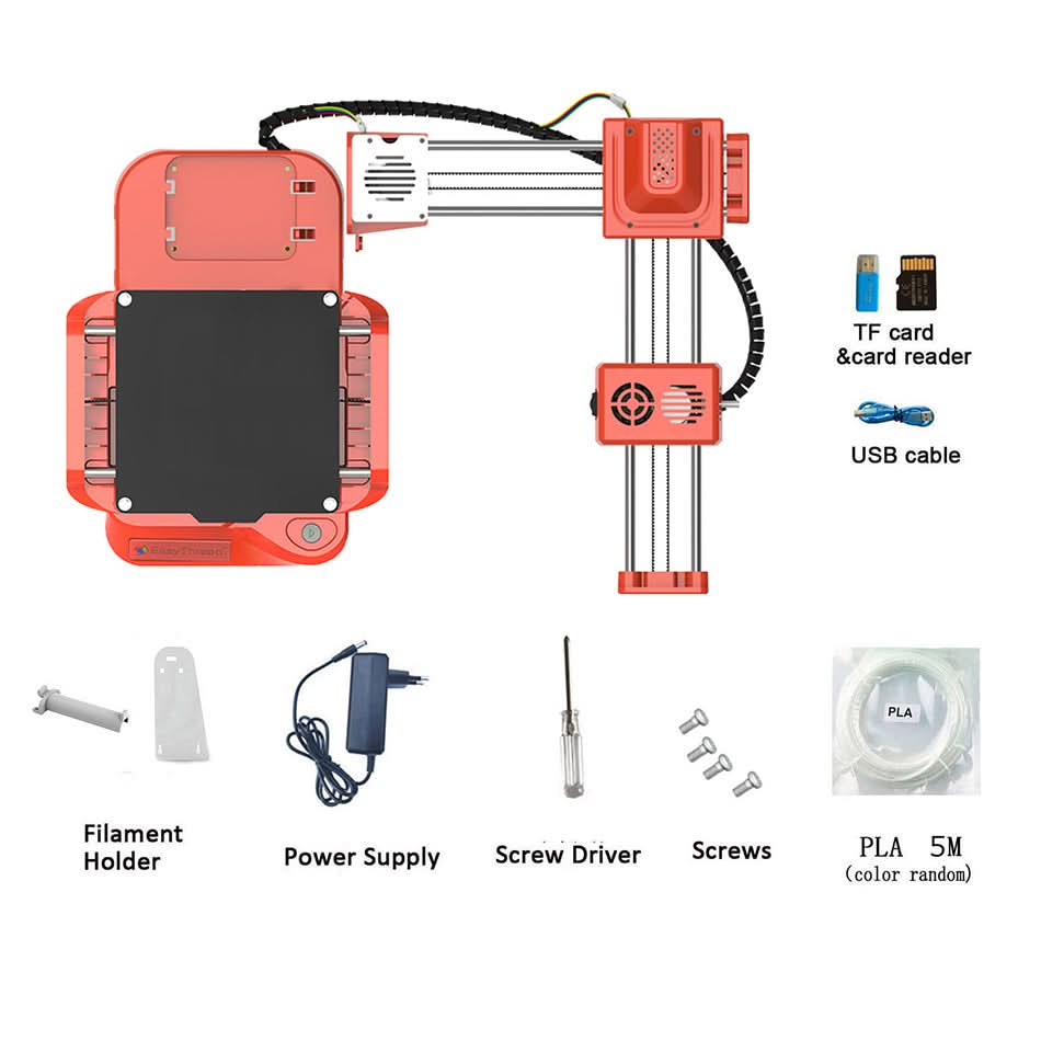 Easythreed Mini 3D-Drucker K9 Einfache Bedienung Ein-Klick-Druck Motherboard Magnetische Bauplattform Desktop-Drucker K7 Anfänger Kindergeschenk