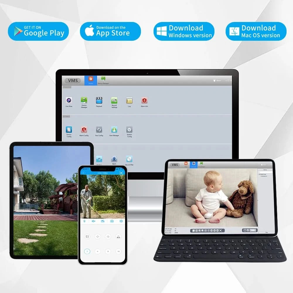 ASECAM Überwachungskamera-System 8MP 4K POE NVR Kit CCTV Audio Außen AI Farb-Nachtsicht Home Videoüberwachungskamera