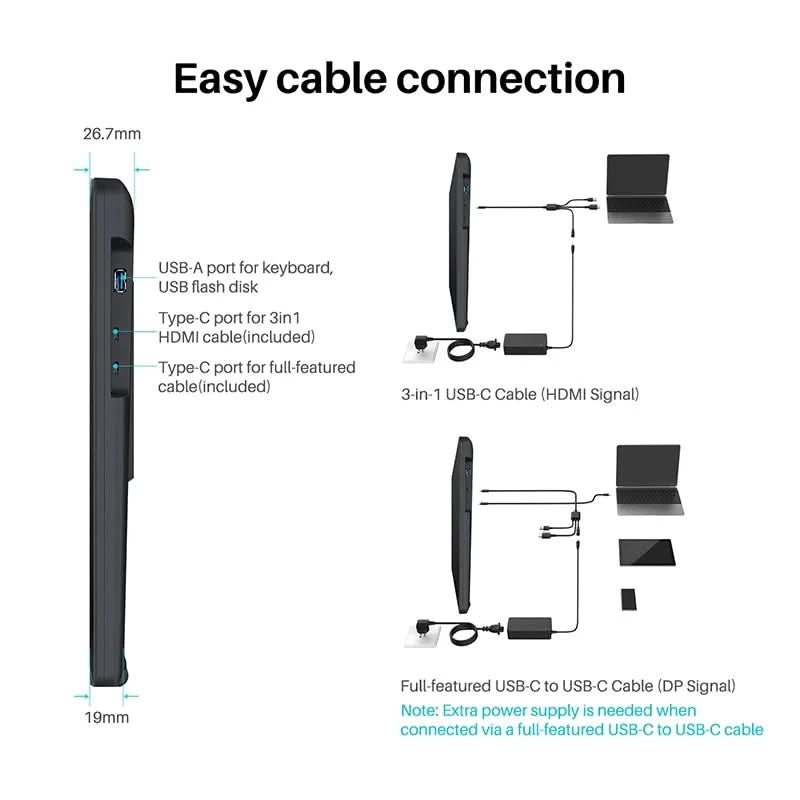 HUION Kamvas 22 Plus Grafiktablett mit Display Digitale Kunst Malen Tablet QD Monitor 21,5 Zoll mit entspiegeltem Ätzglas 140%sRGB