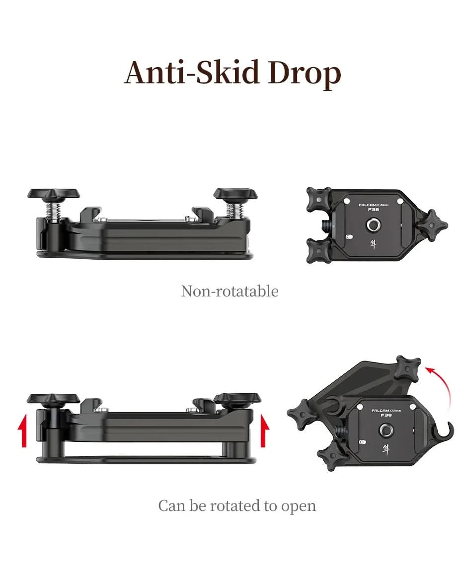 Ulanzi FALCAM F38 Universal Arca-Swiss Schnellwechselsystem Platte Klemme Schnellwechsel-Set für DSLR-Kamera Gimbal Stativ