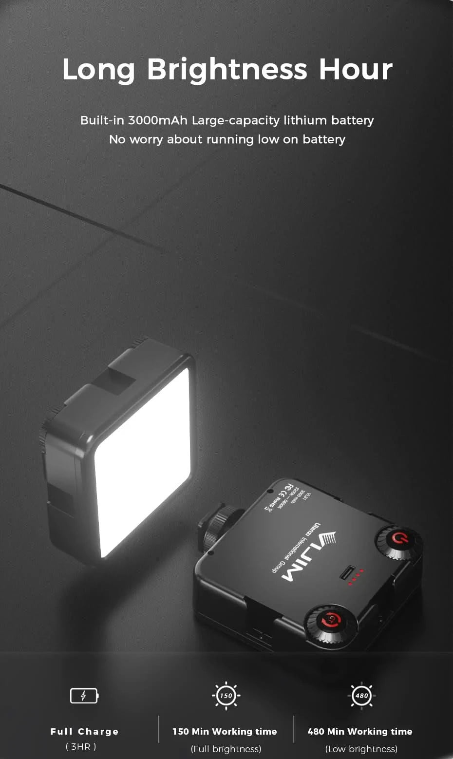 Ulanzi VIJIM VL81 VL200 3200k-5600K Dimmbare Mini-LED-Videoleuchte für Smartphone-SLR-Kameras, wiederaufladbar, Vlog, 3000mAh, Aufhelllicht