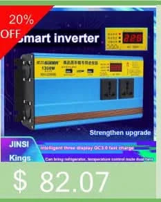 Reiner Sinus-Wechselrichter 12V/24V auf AC110V 220V 1000W 2000W 3000W Spannungswandler Leistungswandler Solar-Wechselrichter LED-Anzeige