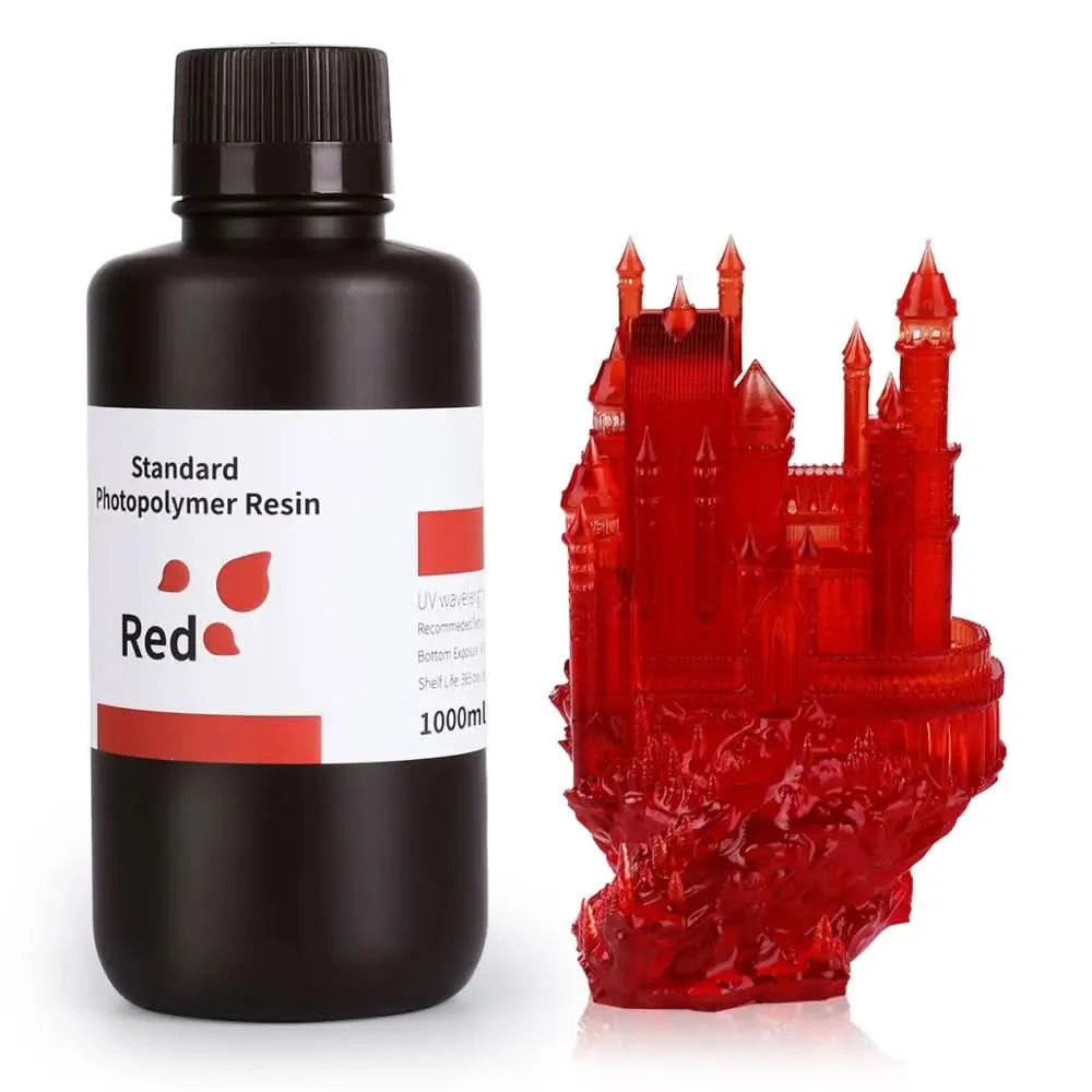 ELEGOO 3D Printer Resin LCD UV-Curing Resin 405nm Standard Photopolymer Resin for LCD 3D Printing 1000g Black Grey White Skin