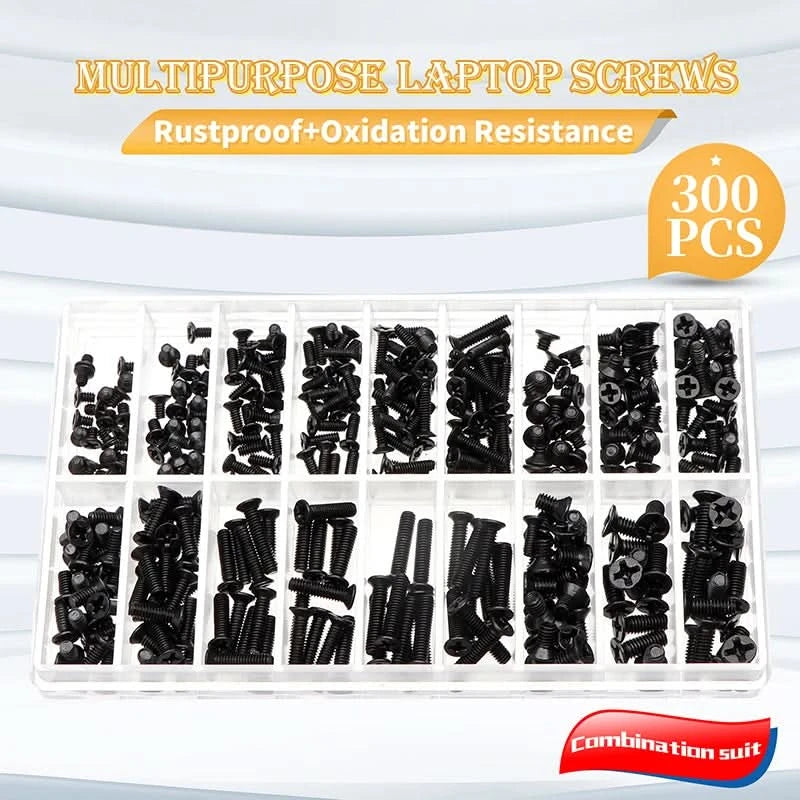 300/360Pcs M2 M2.5 M3 KM Screw Flat Head Phillips Screws Laptop Notebook Screws Set Kit For Computer Notebook Small Screw Kit