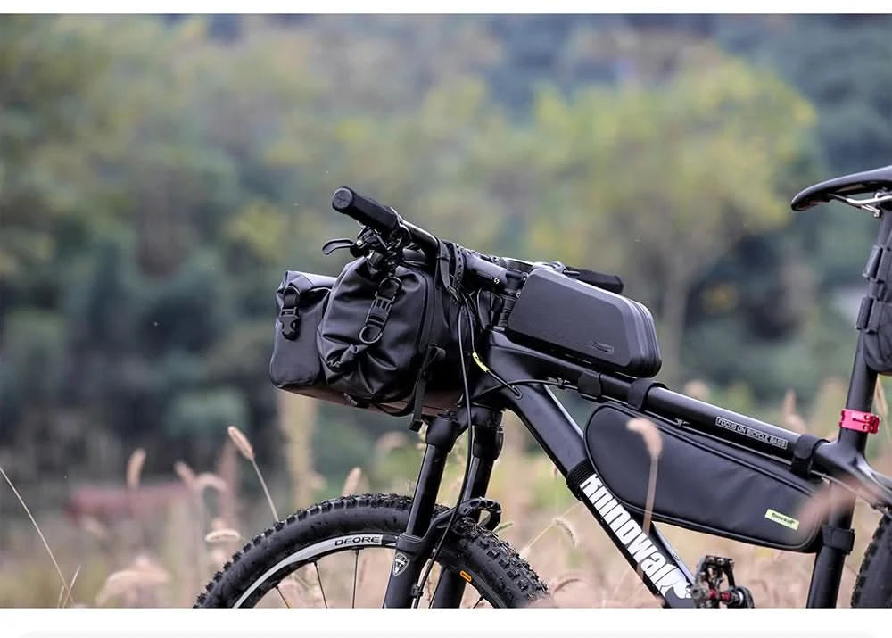 Rhinowalk Fahrradtasche Lenkertasche Wasserdicht Vordertasche Fahrradtasche MTB Multifunktionale Portable 12L MTB Rennrad Lenkertasche