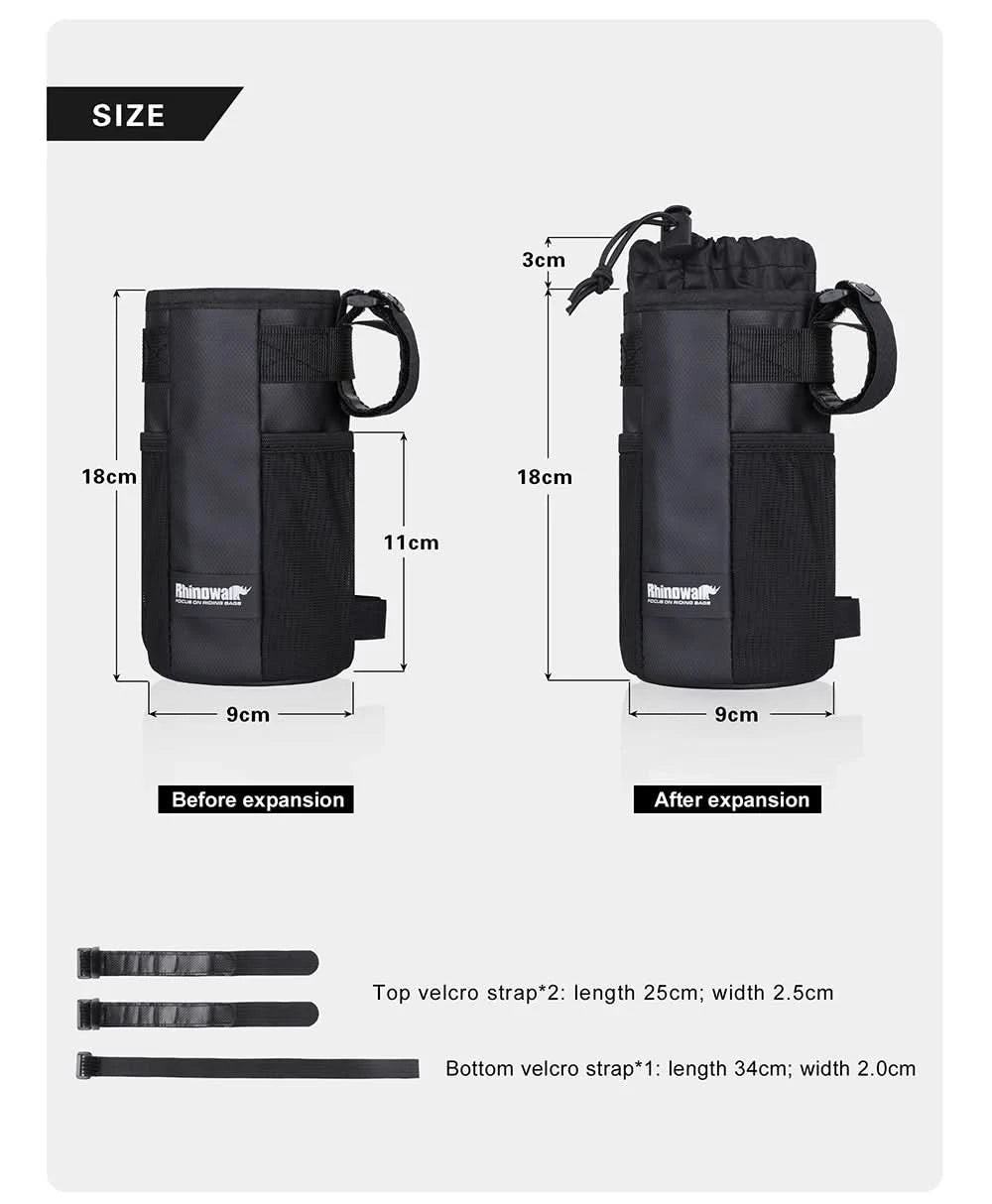 Rhinowalk Fahrradtasche Fahrrad-Flaschenhalter Tasche MTB Fahrrad Isoliertasche für Trinkflaschen Reittasche Lenker 1 Stück oder 2 Stück Zubehör