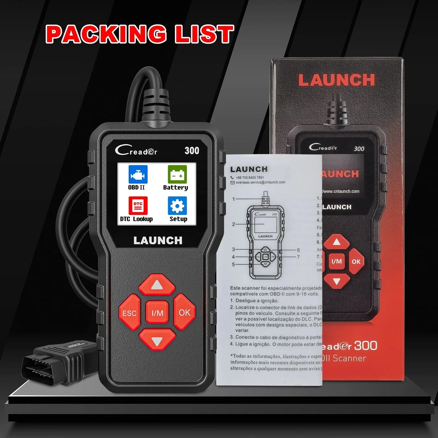 2026 LAUNCH Creader Elite CR300 Universal Car Diagnosis OBD2 Scanner Engine Error Code Reader