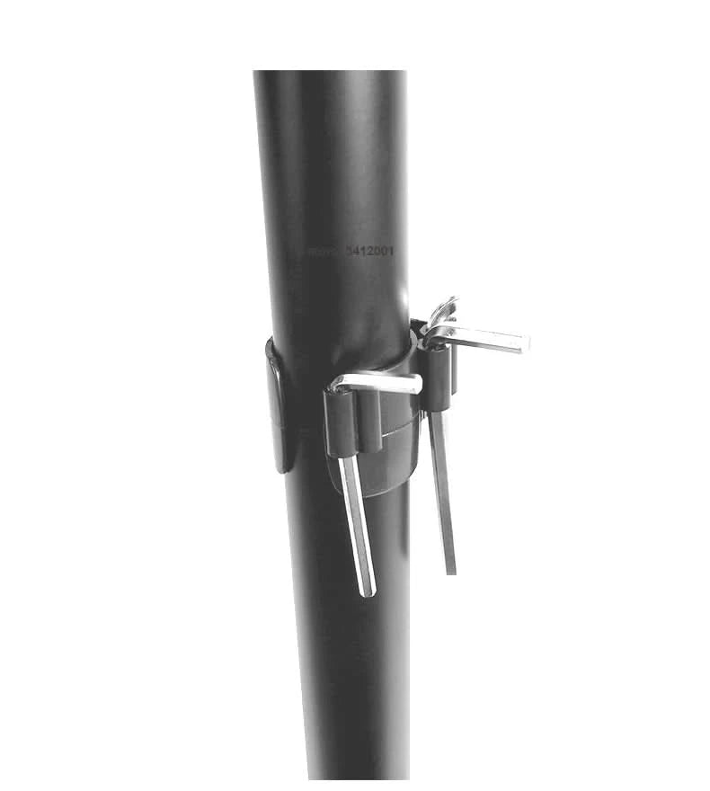 D-MOUNT MS02 9.9kg pro Kopf voll bewegliche 360° drehbare Halterung für zwei 10"-27" Monitore, Tischhalterung, langer Arm mit Klemme und Kabeldurchführung
