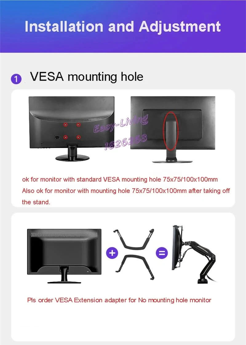 Weiße Dual-Monitorhalterung 17-30 Zoll, Halterung Belastbarkeit 2-9 kg pro Arm, NB F160