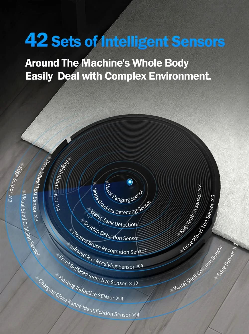 Robot Vacuum Cleaner ABIR X6 ,Visual Navigation,APP Virtual Barrier,6000PA Suction,Smart Home Mop,Floor Carpet Washing Tool