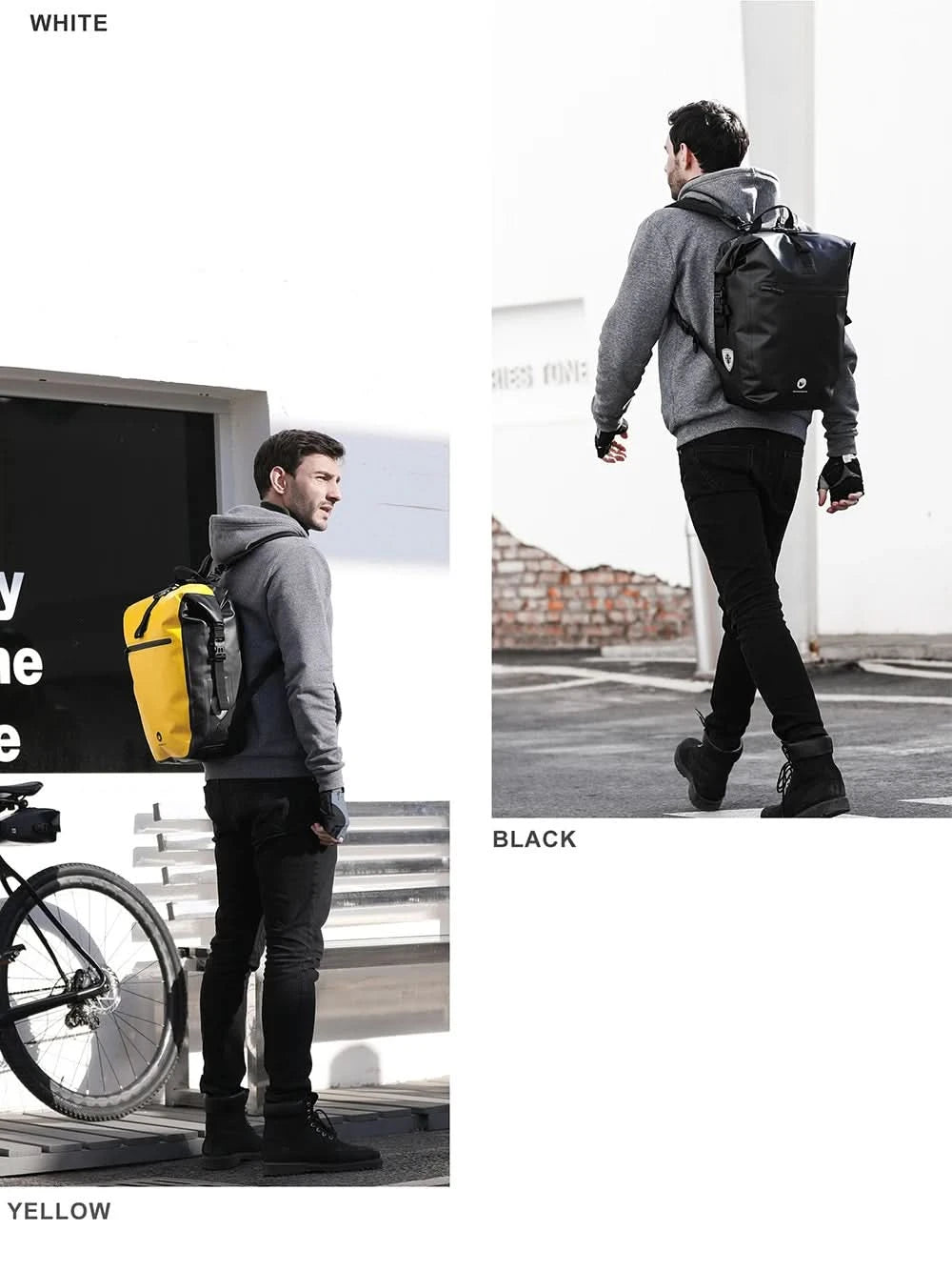 Rhinowalk Fahrradtasche & Gepäckträgertasche, 100 % wasserdicht, 27 l großes Fassungsvermögen, multifunktionale Gepäckträgertasche, Fahrradtaschen