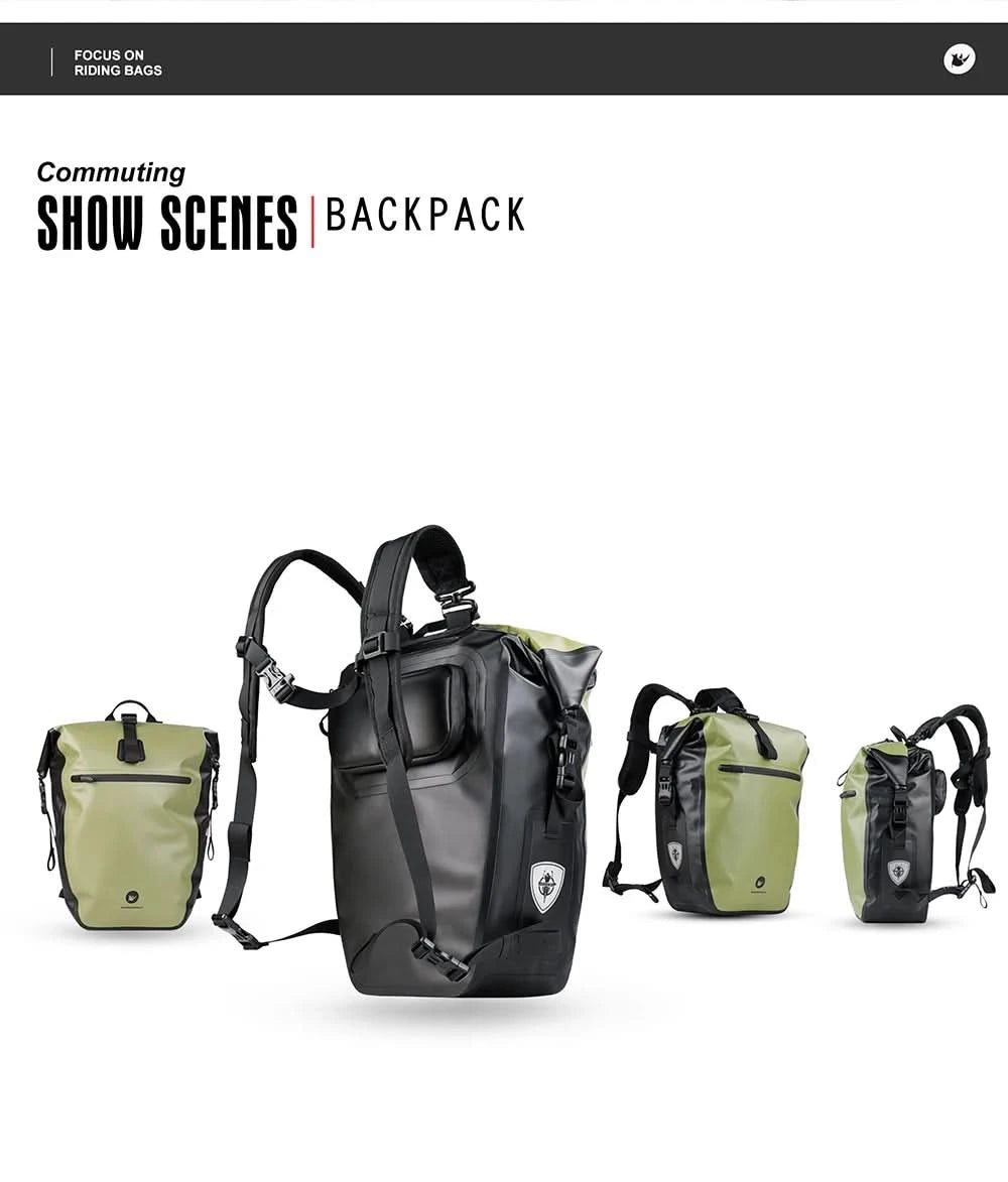 Rhinowalk Fahrradtasche & Gepäckträgertasche, 100 % wasserdicht, 27 l großes Fassungsvermögen, multifunktionale Gepäckträgertasche, Fahrradtaschen