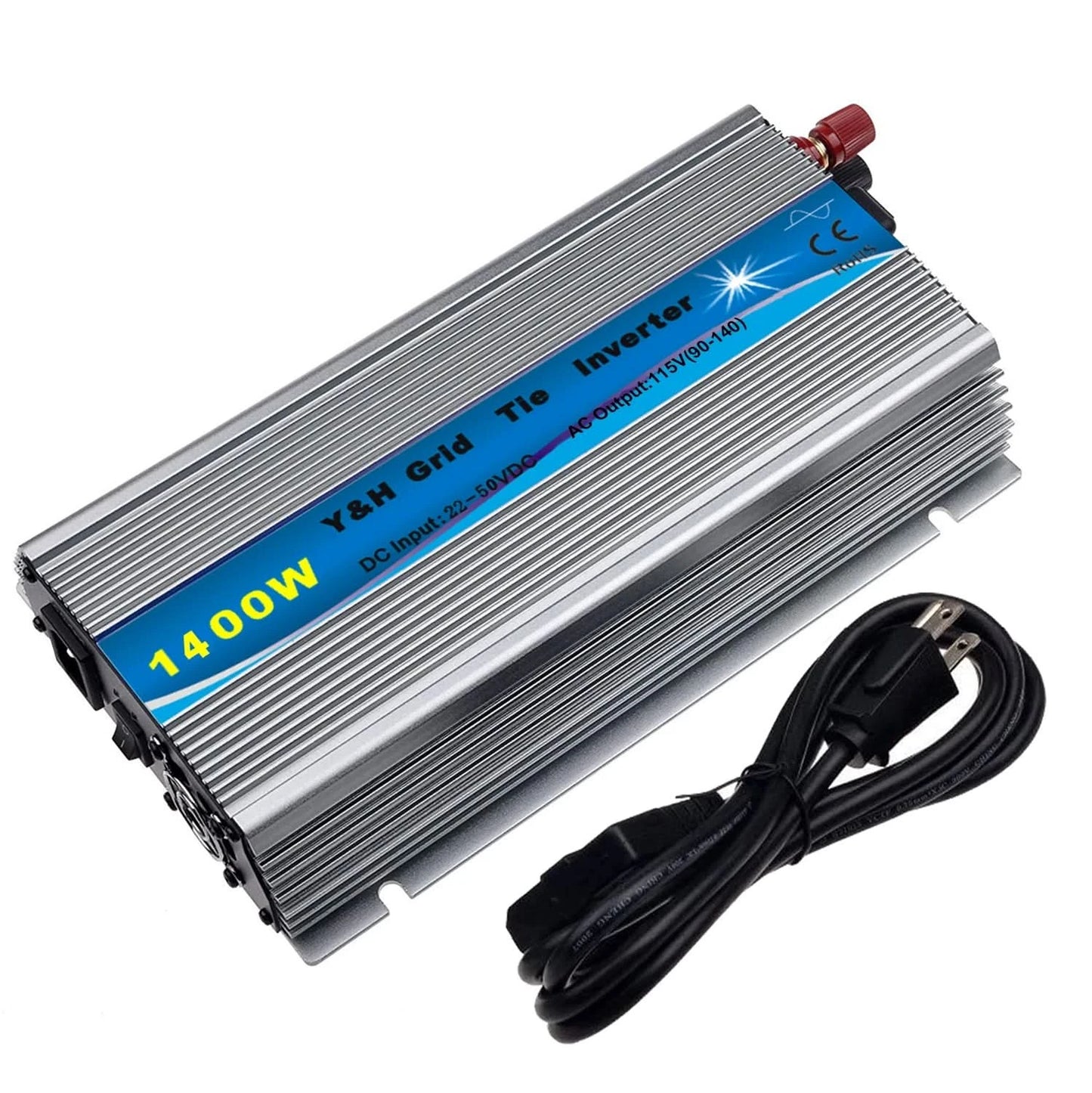 Y&H 1KW Inverter Plug And Play 1.4KW 1.3KW MPPT Solar Inverter Netzanbindung 110V 220VAC Solar Micro Inverter Reine Sinuswelle 24V/36V BAT