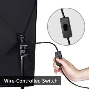 Studio-Kit Foto Softbox Lichtbox Beleuchtung Einzelne Led-Lampe mit Stativ Fotografie Shooting Soft Box Blitz E27 Zubehör