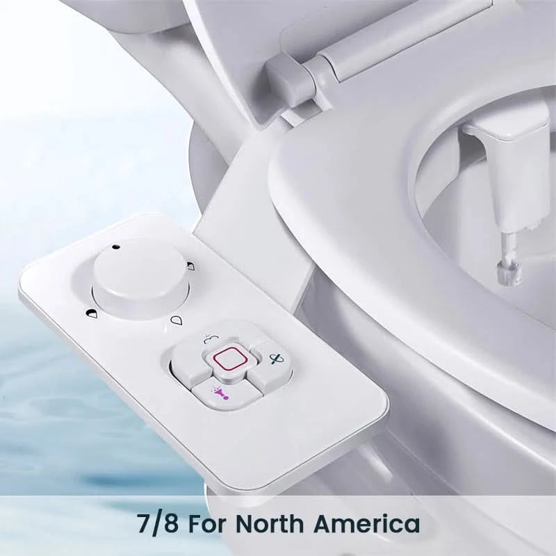 Samodra Toiletten-Bidet-Dusche, ultradünner Bidet-Toilettensitzaufsatz, nicht-elektrischer Bidet-Sprayer, Dual-Düsen, vordere und hintere Reinigung