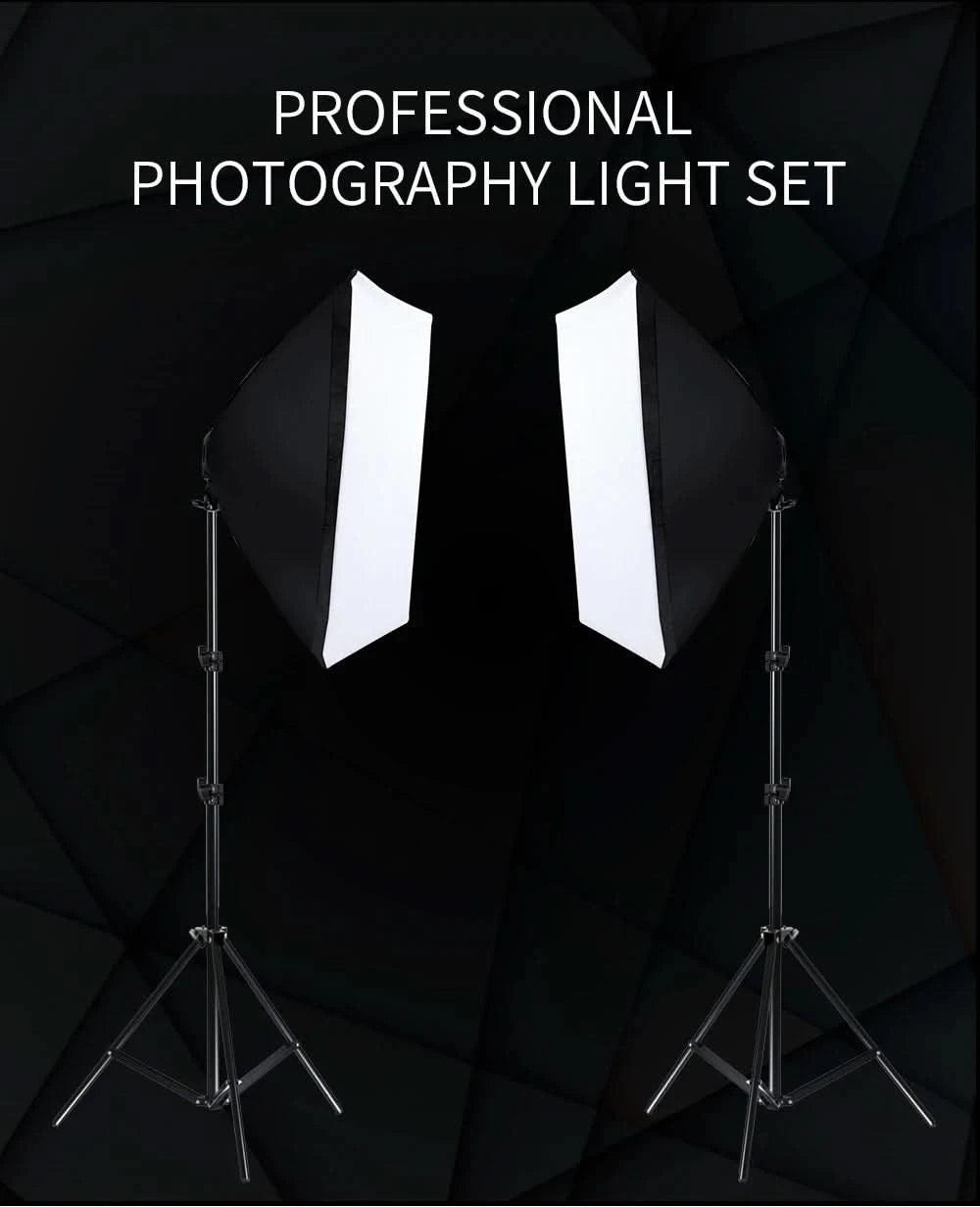 Studio-Kit Foto Softbox Lichtbox Beleuchtung Einzelne Led-Lampe mit Stativ Fotografie Shooting Soft Box Blitz E27 Zubehör