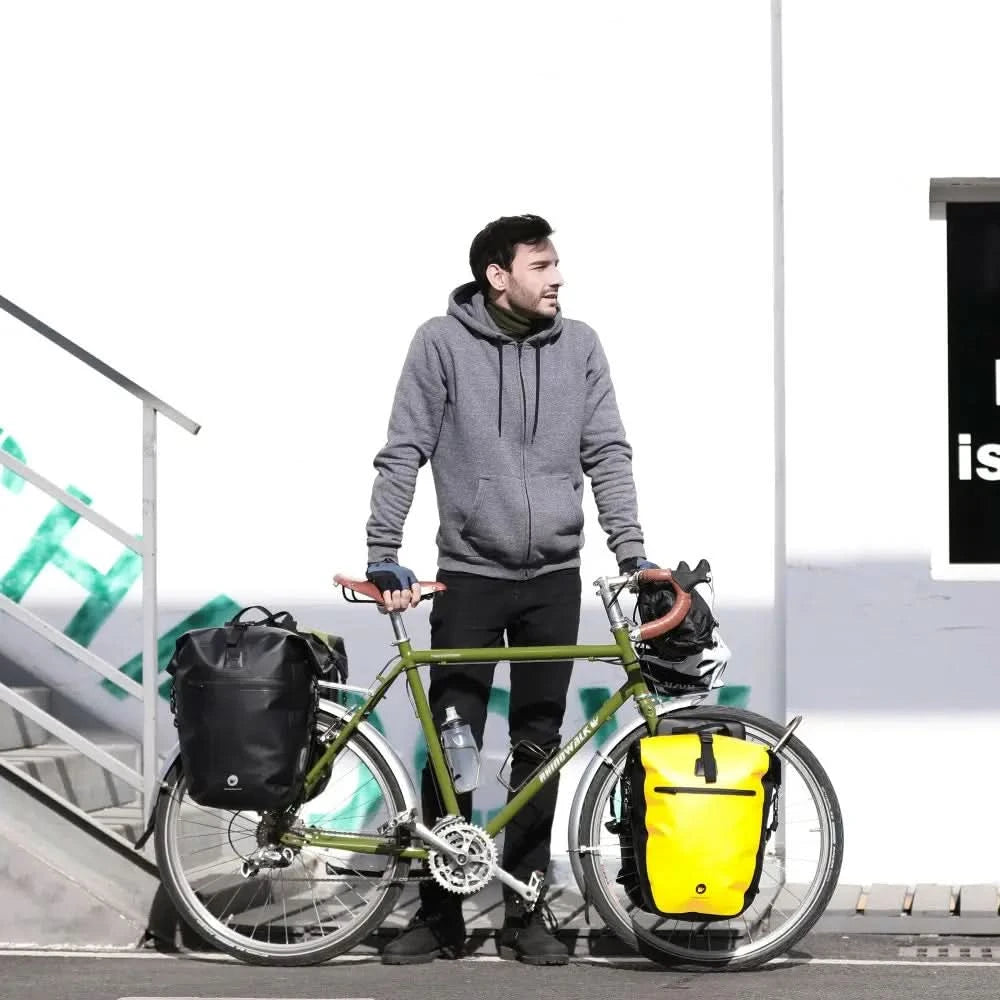 Rhinowalk Fahrradtasche & Gepäckträgertasche, 100 % wasserdicht, 27 l großes Fassungsvermögen, multifunktionale Gepäckträgertasche, Fahrradtaschen