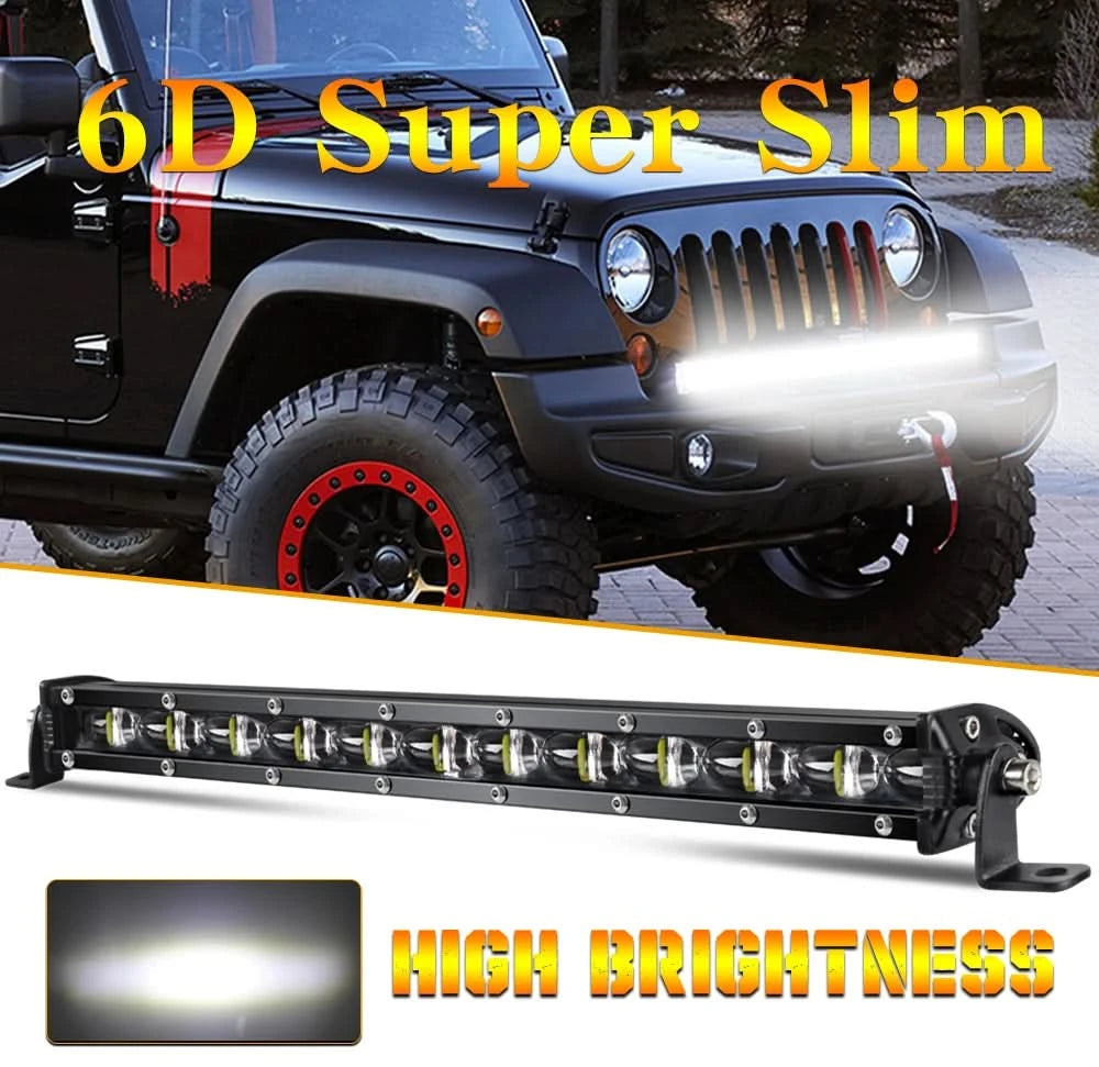 CO LIGHT 50 inch 240W Slim LED Light Bar Single Row Spot Flood Combo Beam Offroad Led Work Light 12V 24V for ATV SUV Lada Boat