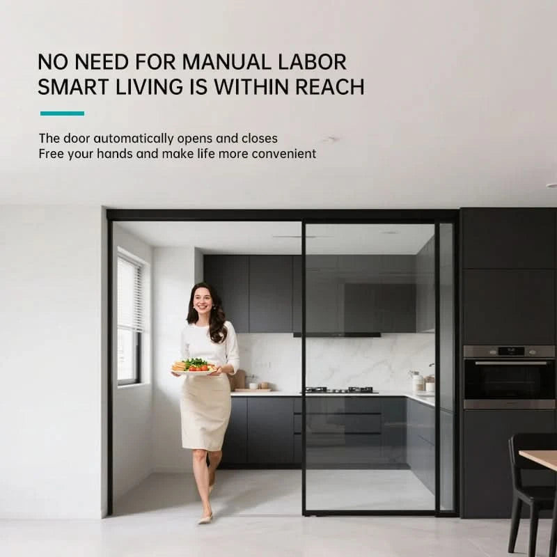 Moderne automatische, geräuschlose, elektrische Schiebetüreinheit mit Magnetfederung für Haushalt, Induktions-Türschiene, Smart Electric Apartment