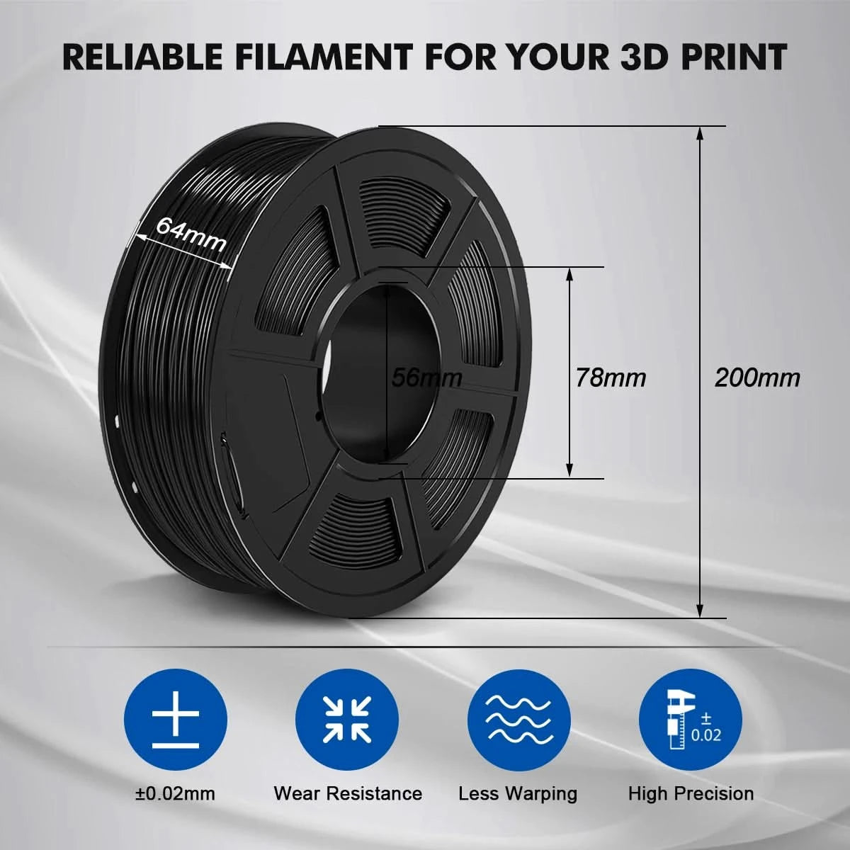 JAYO PETG/PLA/SILK/PLA Meta/PLA+/ABS 2 Rollen 3D-Drucker-Filament 1,75 mm Kreatives Modellmaterial für Kinder für 3D-Stift-Filament