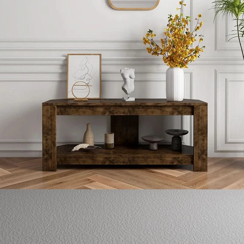 TV table and Lift Top Coffee Table with Storage , Rustic Wood Raisable Top Central Table for Living Room