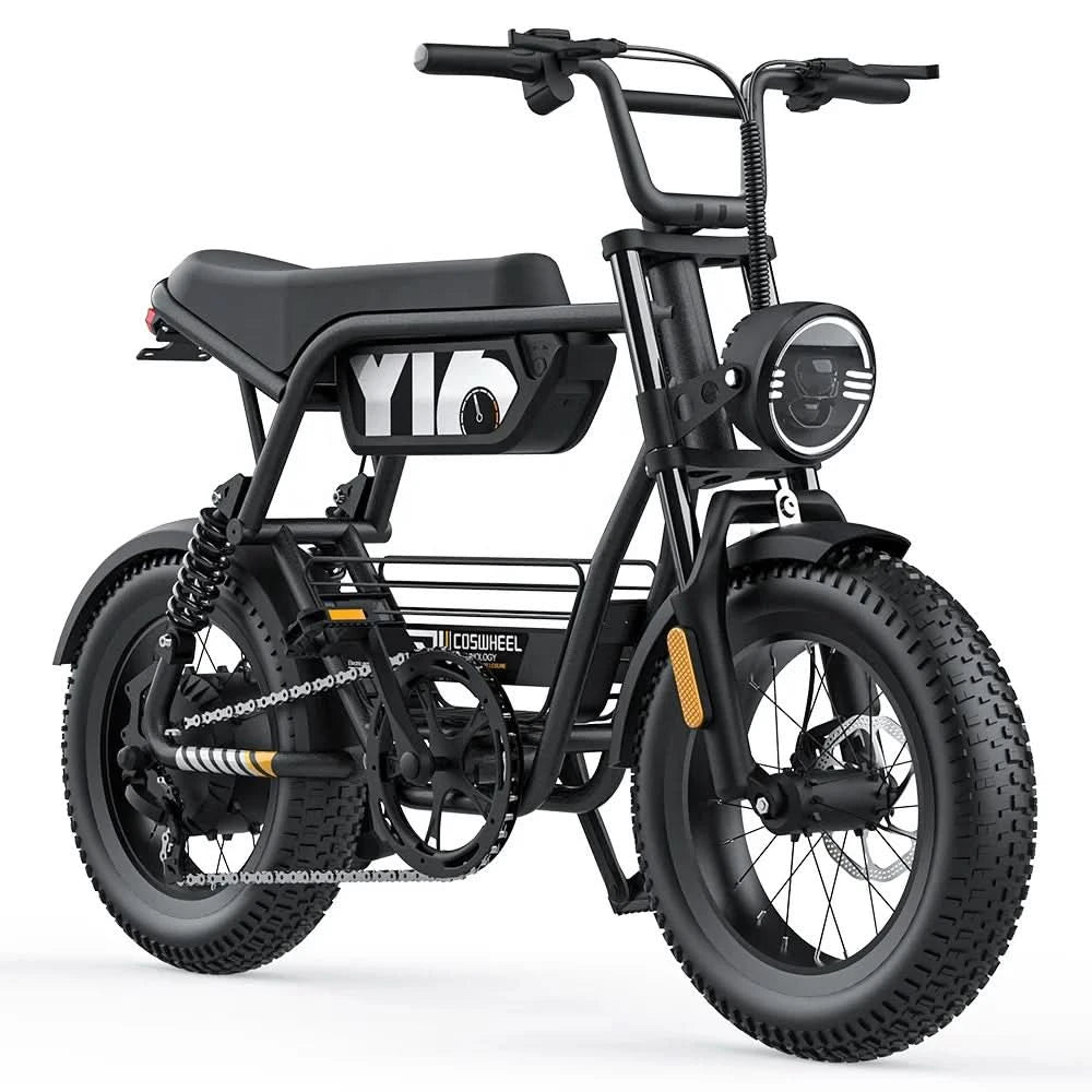 COSWHEEL Y16 Elektrofahrrad 1000W Ebike 750W 15A Batterie 16X4.0 Fat Tire Snow Beach Cruiser Stahl Mountainbike 16 Zoll