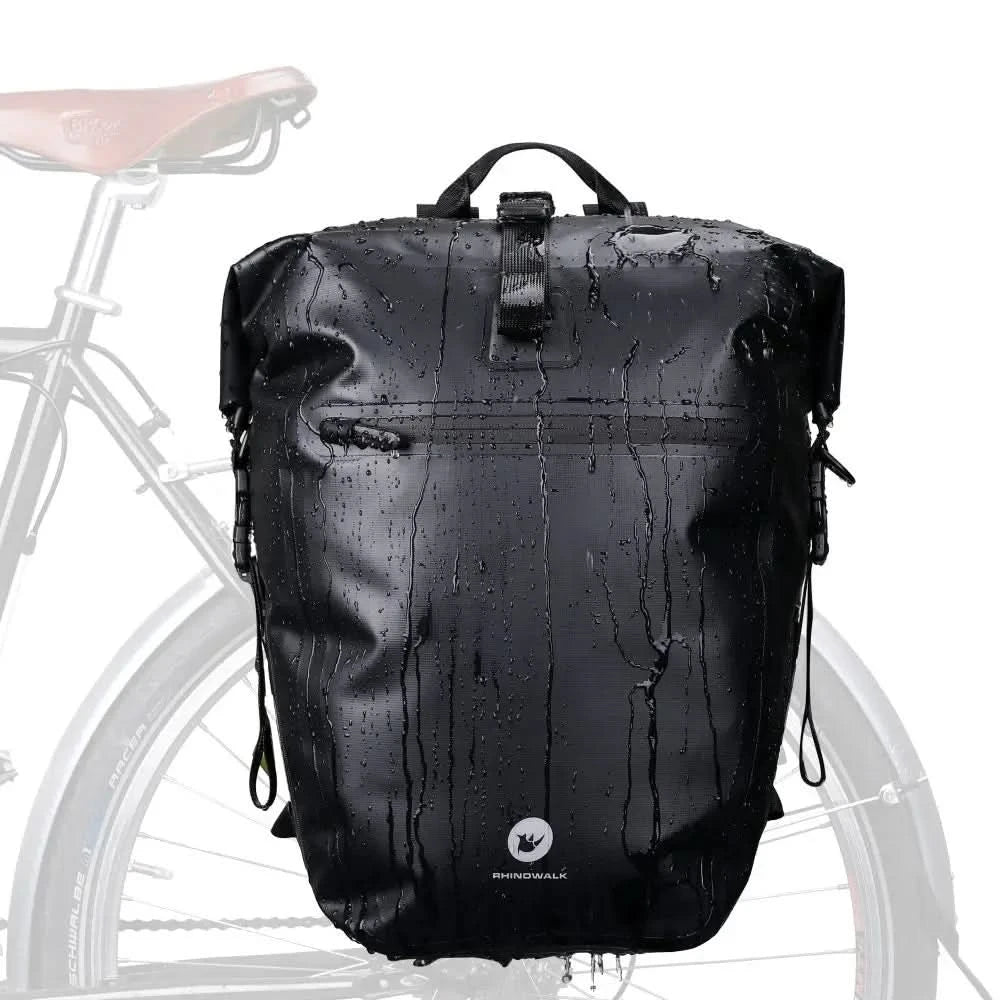 Rhinowalk Fahrradtasche & Gepäckträgertasche, 100 % wasserdicht, 27 l großes Fassungsvermögen, multifunktionale Gepäckträgertasche, Fahrradtaschen