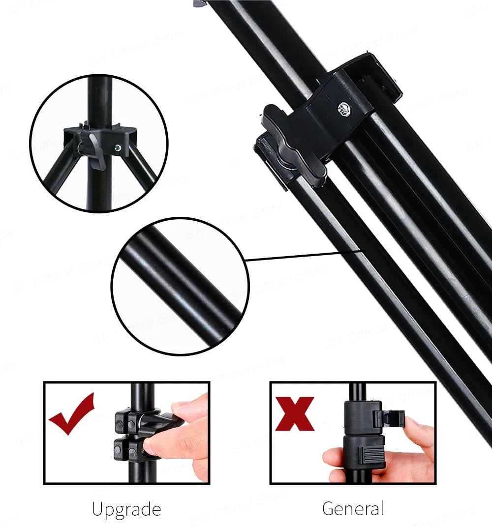 1/4 Screw Head Light Stand Tripod 2m 1.5m 68cm For Phone Selfie Stick Adjustable For Photo Studio Flashes Photographic Softbox