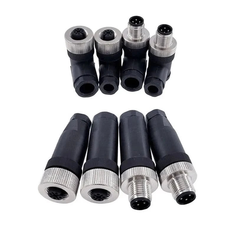 M12-Sensorstecker 4-polig 5-polig M12-8 wasserdichter Stecker & Buchse Schraubanschluss A-kodierte Sensorstecker