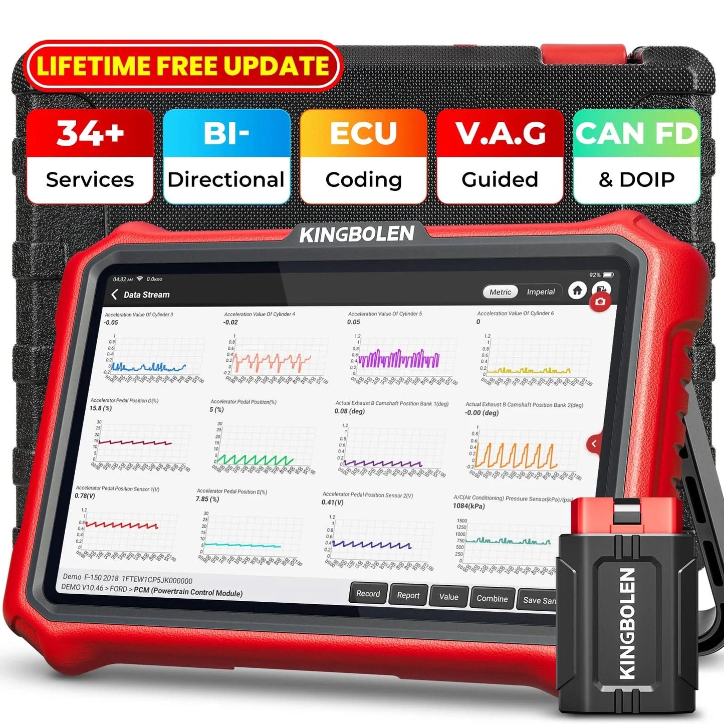 USA EU Lager Kingbolen K8 PRO Volles System bidirektionales Auto-Diagnosewerkzeug Lebenslange kostenlose Updates