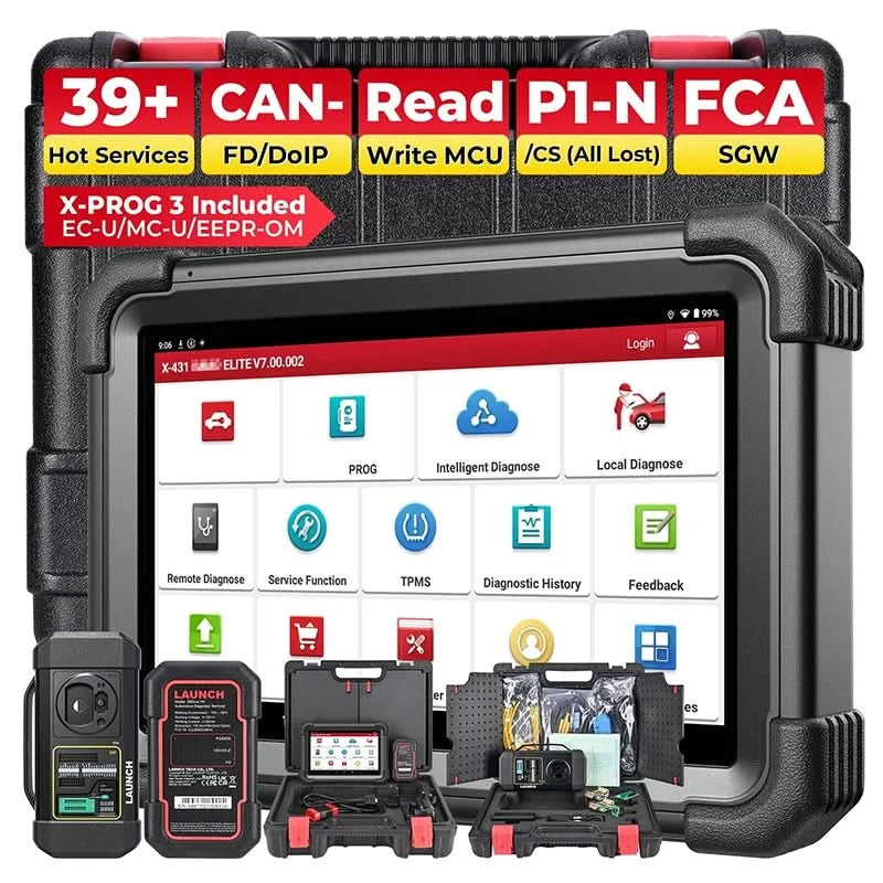 USA EU Lager LAUNCH X431 IMMO ELITE OBD2 Diagnosegerät Autoschlüsselfräsmaschinen mit Programmiergerät für alle Schlüssel verloren