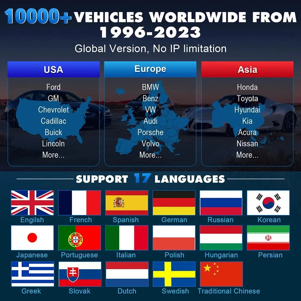 USA EU Warehouse 2026 Kingbolen K7 Full System Car Diagnostic Tool 12V Vehicle OBD2 Scanner Auto ECU Coding Machine 31 Resets