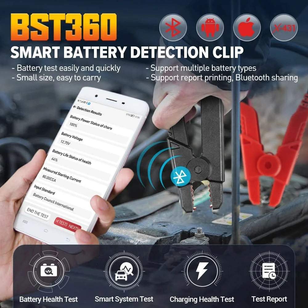 USA EU Lager LAUNCH BST360 Autobatterietester Anlasstest Lasttest 12V Batterieanalysator