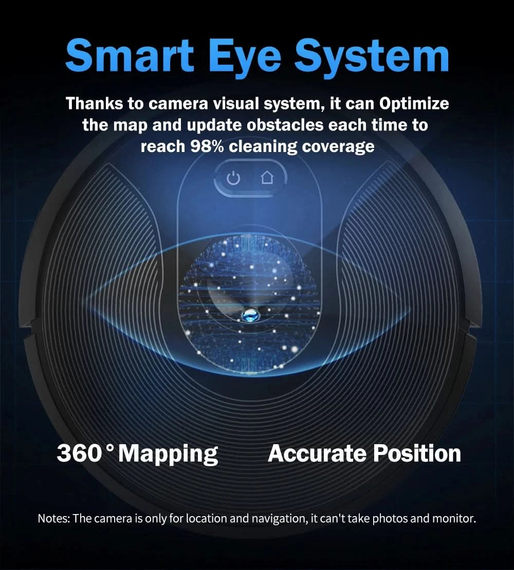 Robot Vacuum Cleaner ABIR X6 ,Visual Navigation,APP Virtual Barrier,6000PA Suction,Smart Home Mop,Floor Carpet Washing Tool