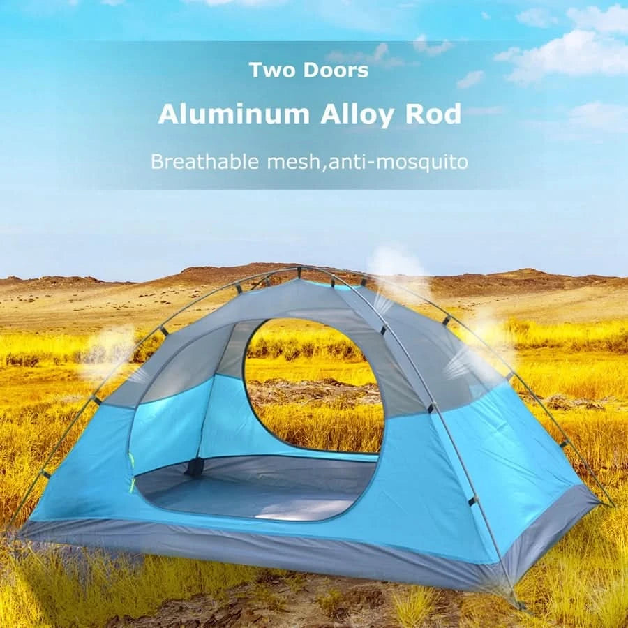 Desert&Fox 1-Personen-Trekkingzelt Einzel-Campingzelte Wasserdichtes Leichtes tragbares Zelt mit Tragetasche für Strandreisen Picknick