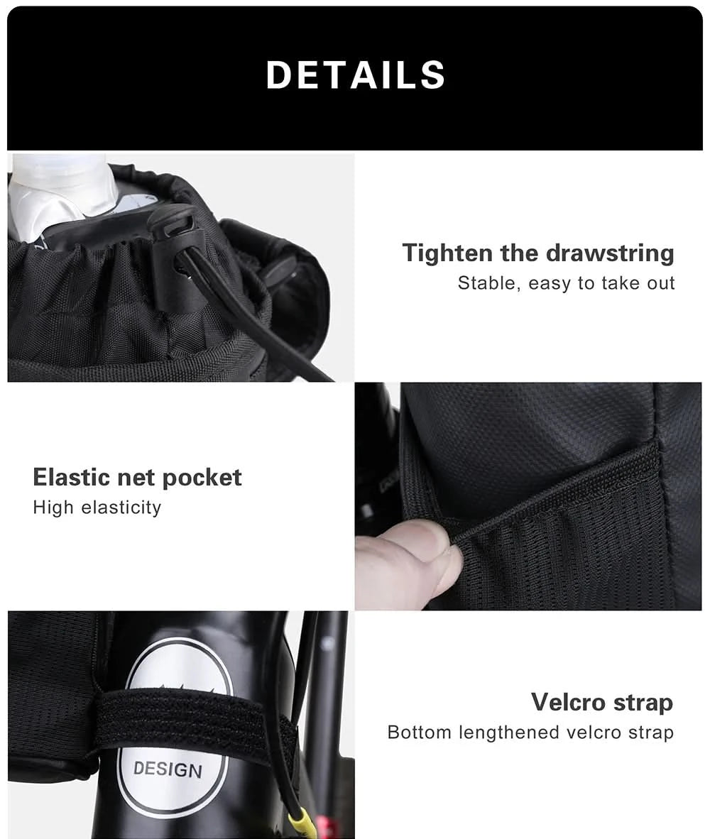 Rhinowalk Fahrradtasche Fahrrad-Flaschenhalter Tasche MTB Fahrrad Isoliertasche für Trinkflaschen Reittasche Lenker 1 Stück oder 2 Stück Zubehör