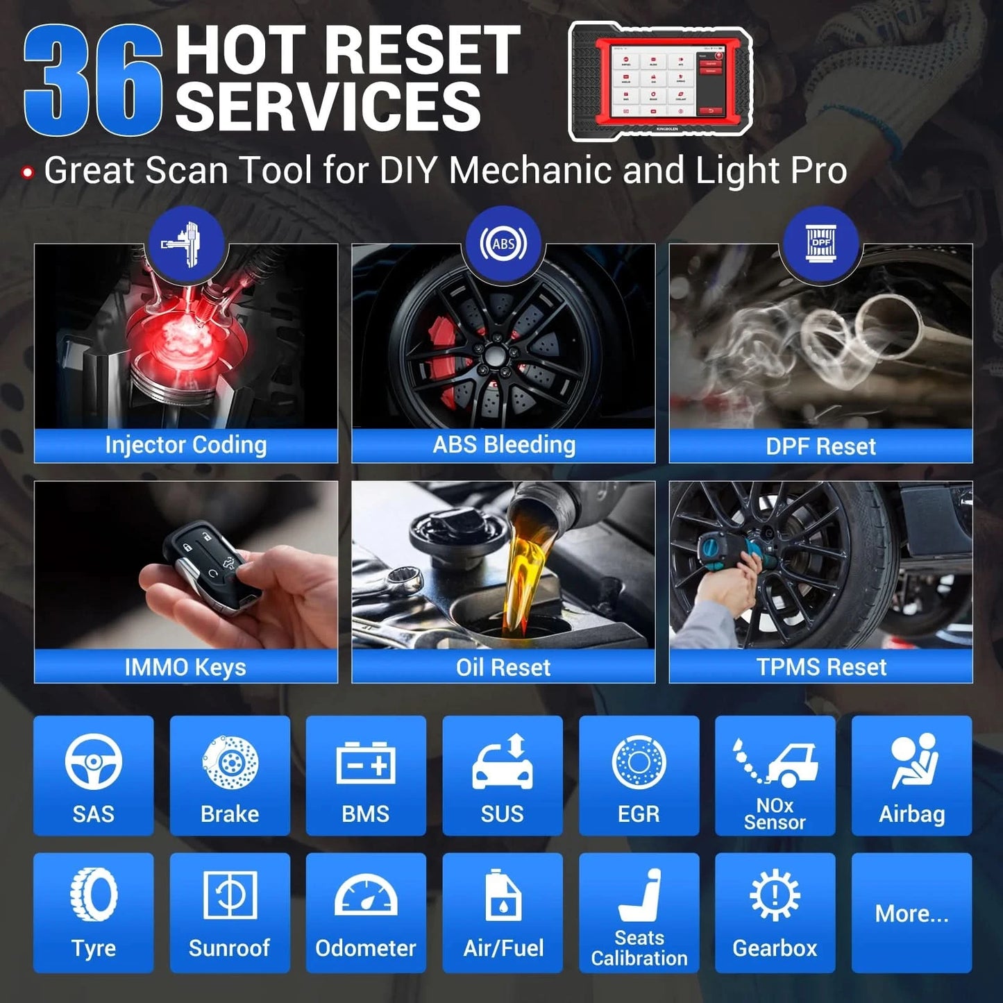 USA EU Warehouse Kingbolen K7 Automotive Scanner Escaner Automotriz OBD2 Scan Tool ECU Coding Machine With 28 Resets