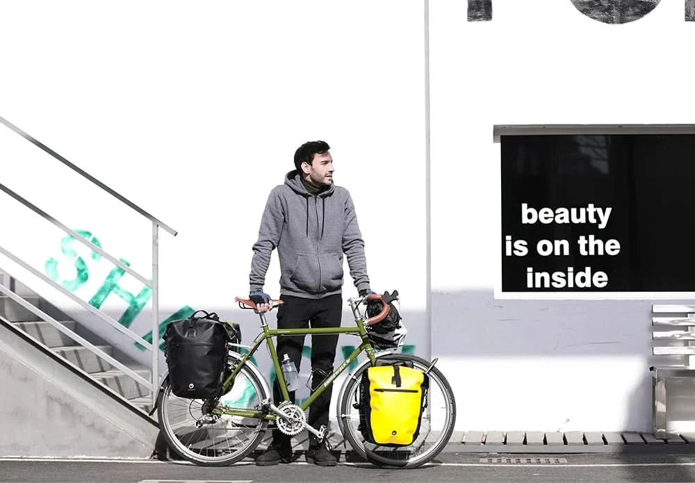 Rhinowalk Fahrradtasche & Gepäckträgertasche, 100 % wasserdicht, 27 l großes Fassungsvermögen, multifunktionale Gepäckträgertasche, Fahrradtaschen